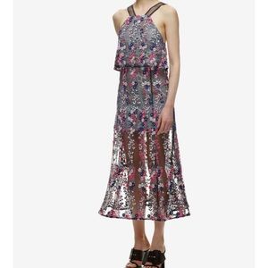 Self Portrait Floral Vine Embroidery Multi Color